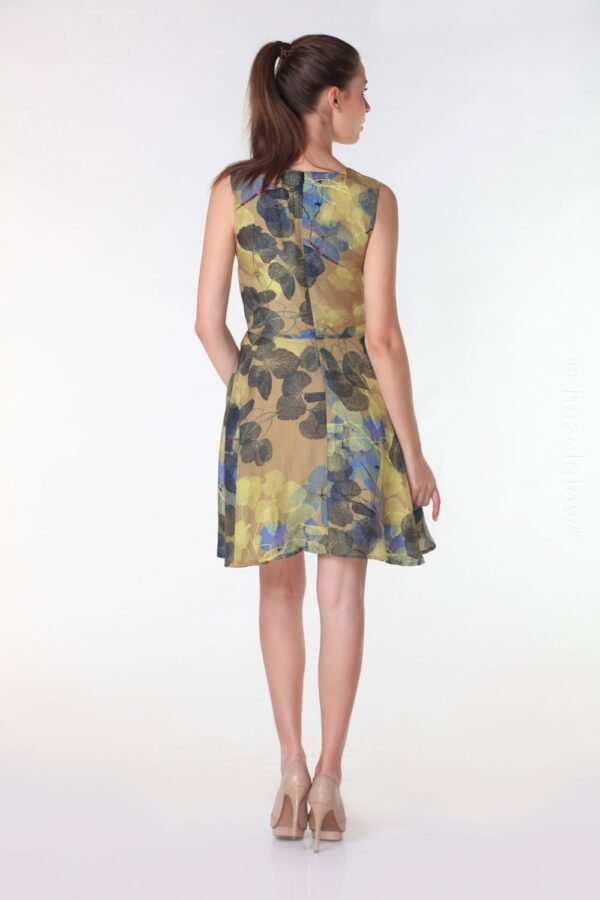 Fashion Foliage Yellow | Luxury Designer Dress for Women’s by Hazelglow Store