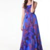 Fashion Foliage Blue | Luxury Designer Dress for Women’s by Hazelglow Store