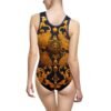 Women's Classic One-Piece Swimsuit Parisian Tigress Art 01 Hazelglow