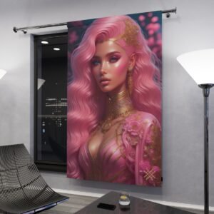 Blackout Curtain Luxury LifeStyle Barbie Art Collection Hazelglow  B-1