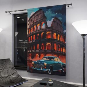 Blackout Curtain Luxury LifeStyle Vintage Car Art Collection Hazelglow  V-1