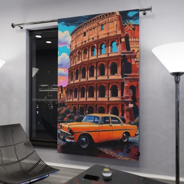 Blackout Curtain Luxury LifeStyle Vintage Car Art Collection Hazelglow V-8